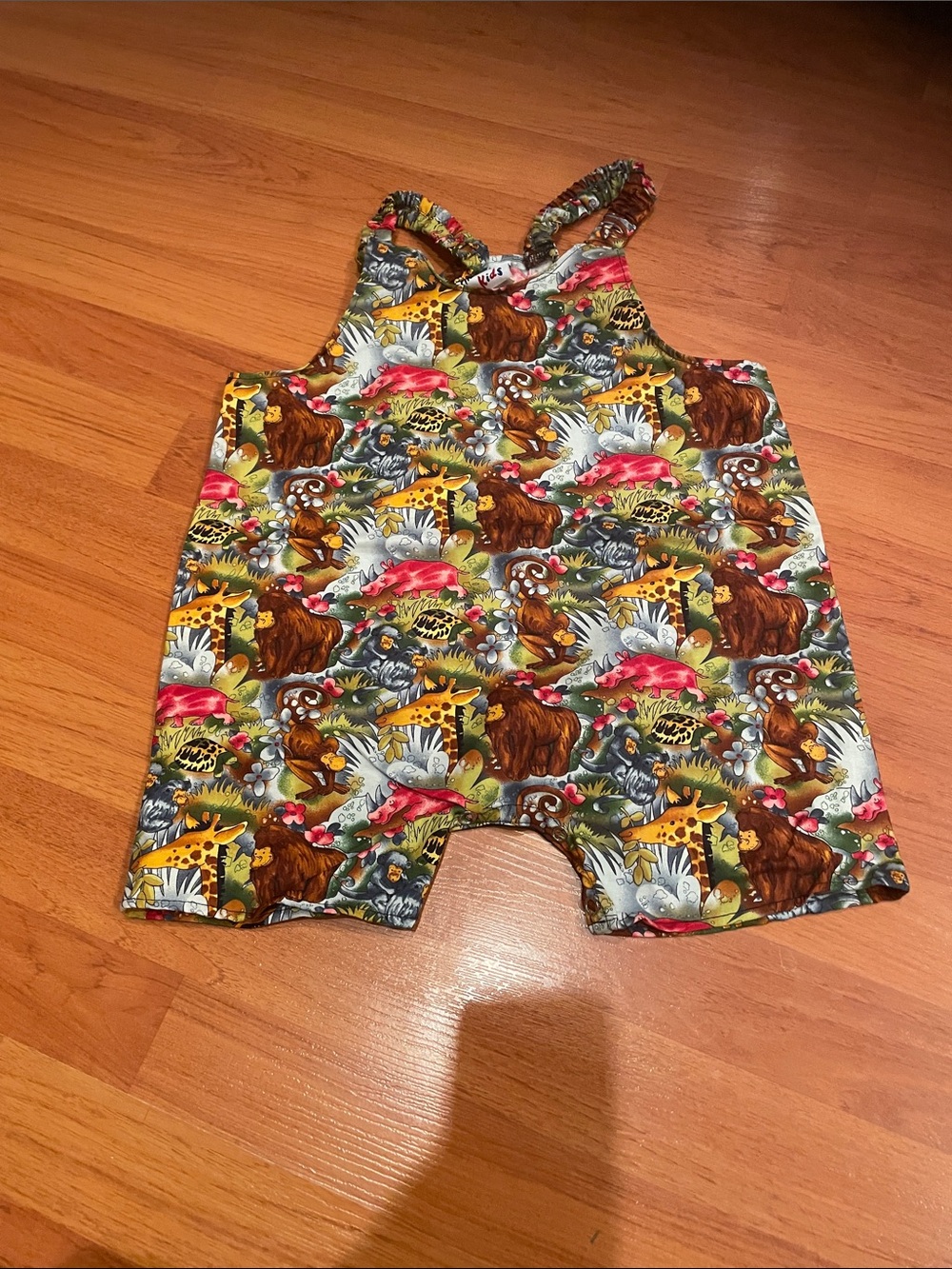 Jungle Animal Print Kids Romper Multicolor